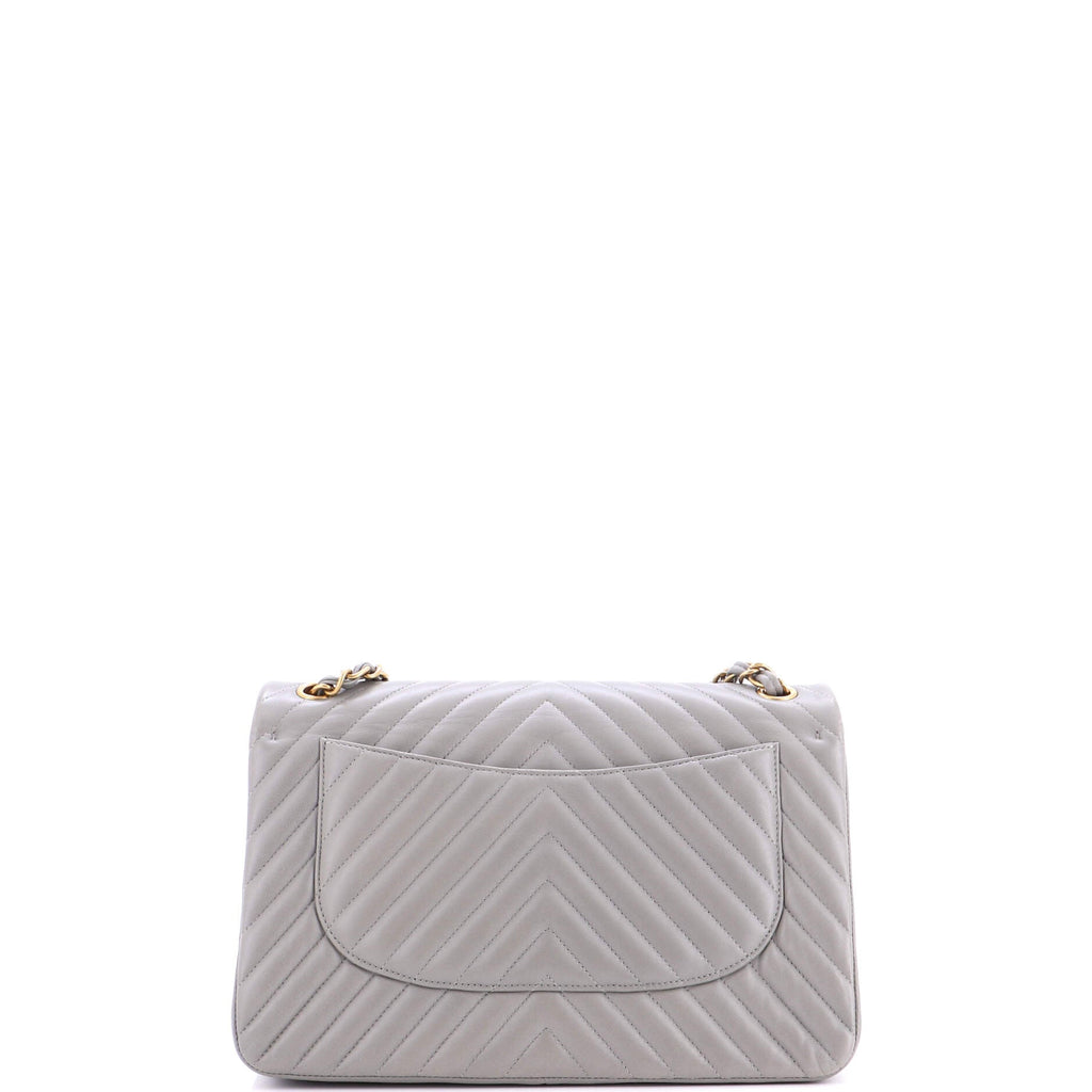 Classic Double Flap Bag Chevron Lambskin Jumbo