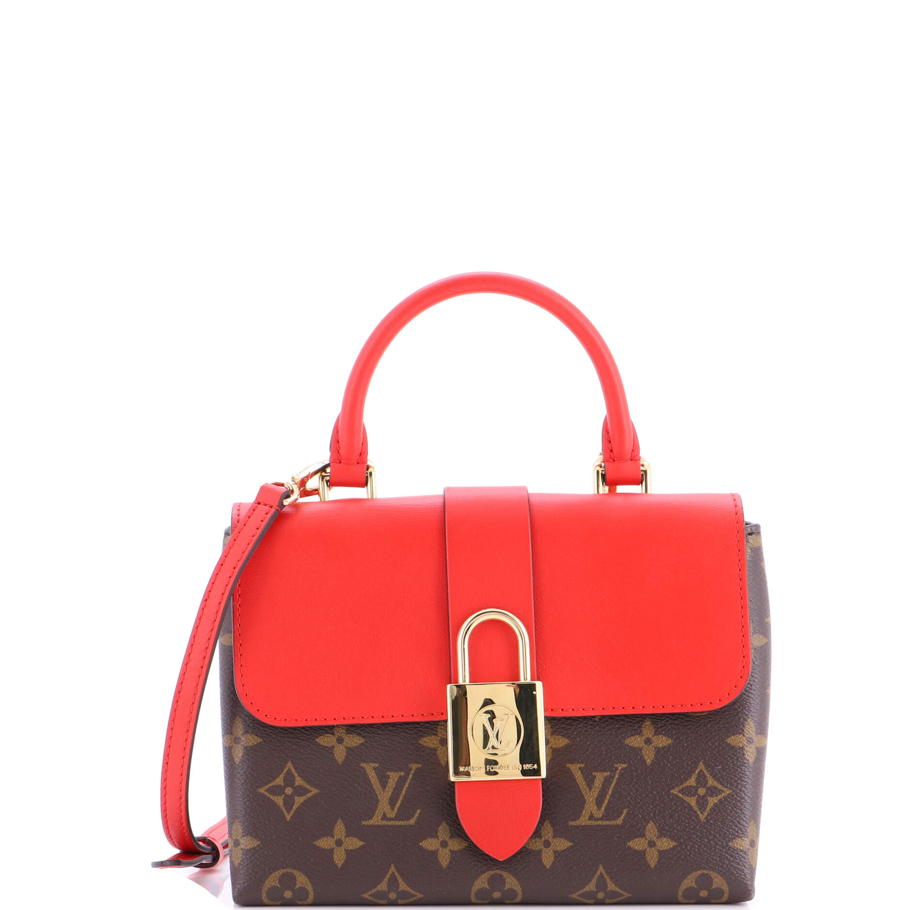Locky Handbag Monogram Canvas with Leather BB