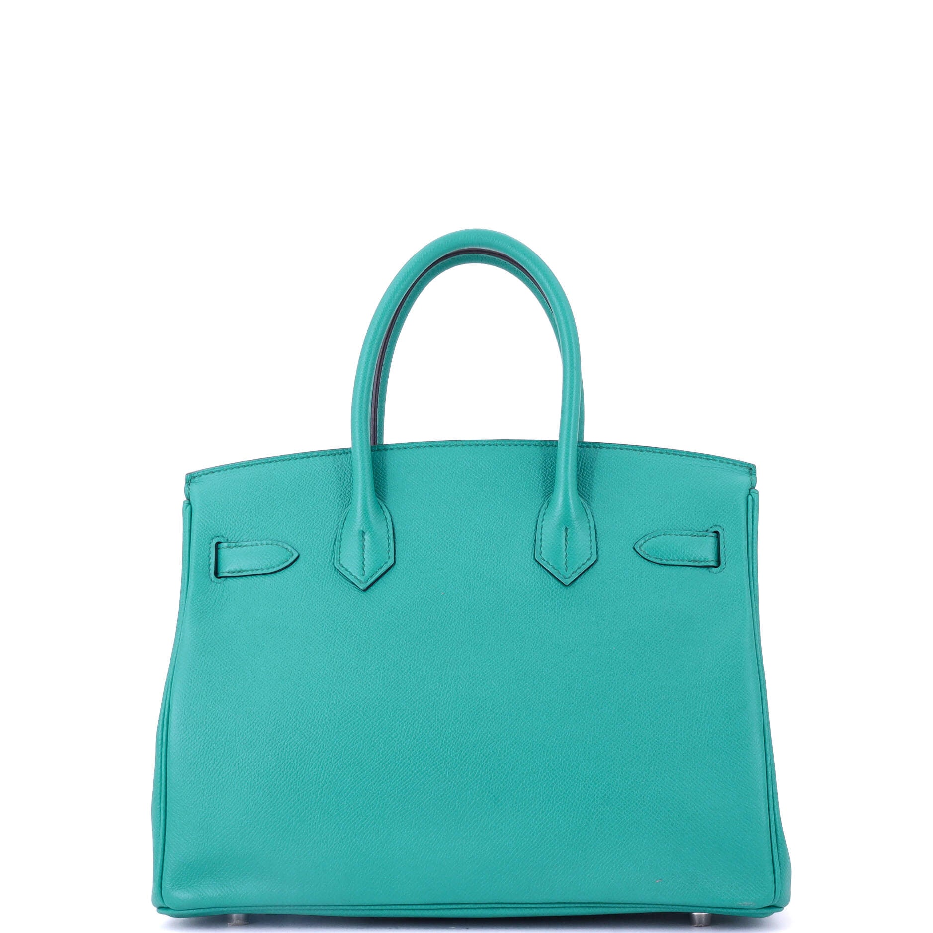 Birkin Handbag Bleu Paon Epsom with Palladium Hardware 30