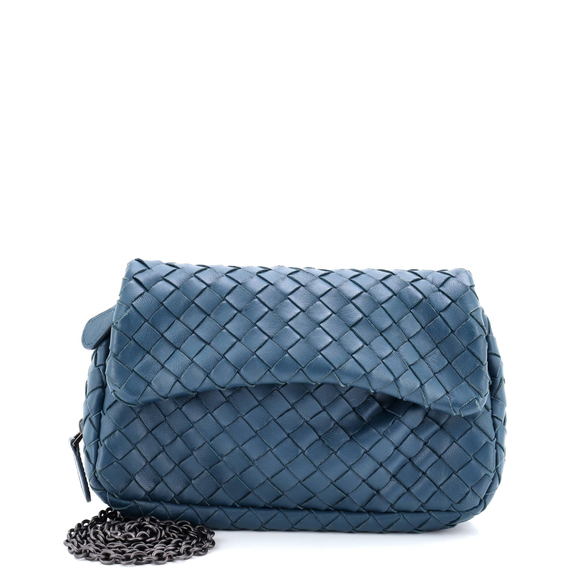 Expandable Chain Crossbody Bag Intrecciato Nappa Small