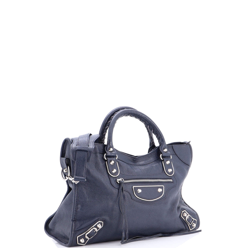 City Classic Metallic Edge Bag Leather Medium