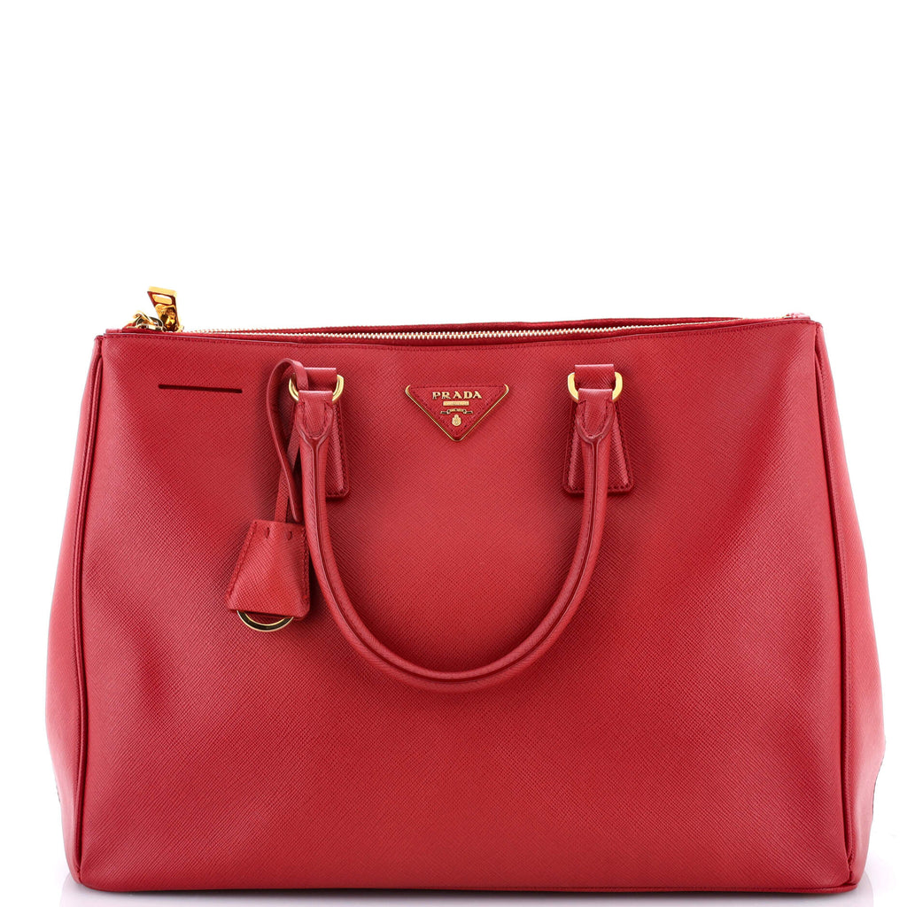 Double Zip Lux Tote Saffiano Leather Large