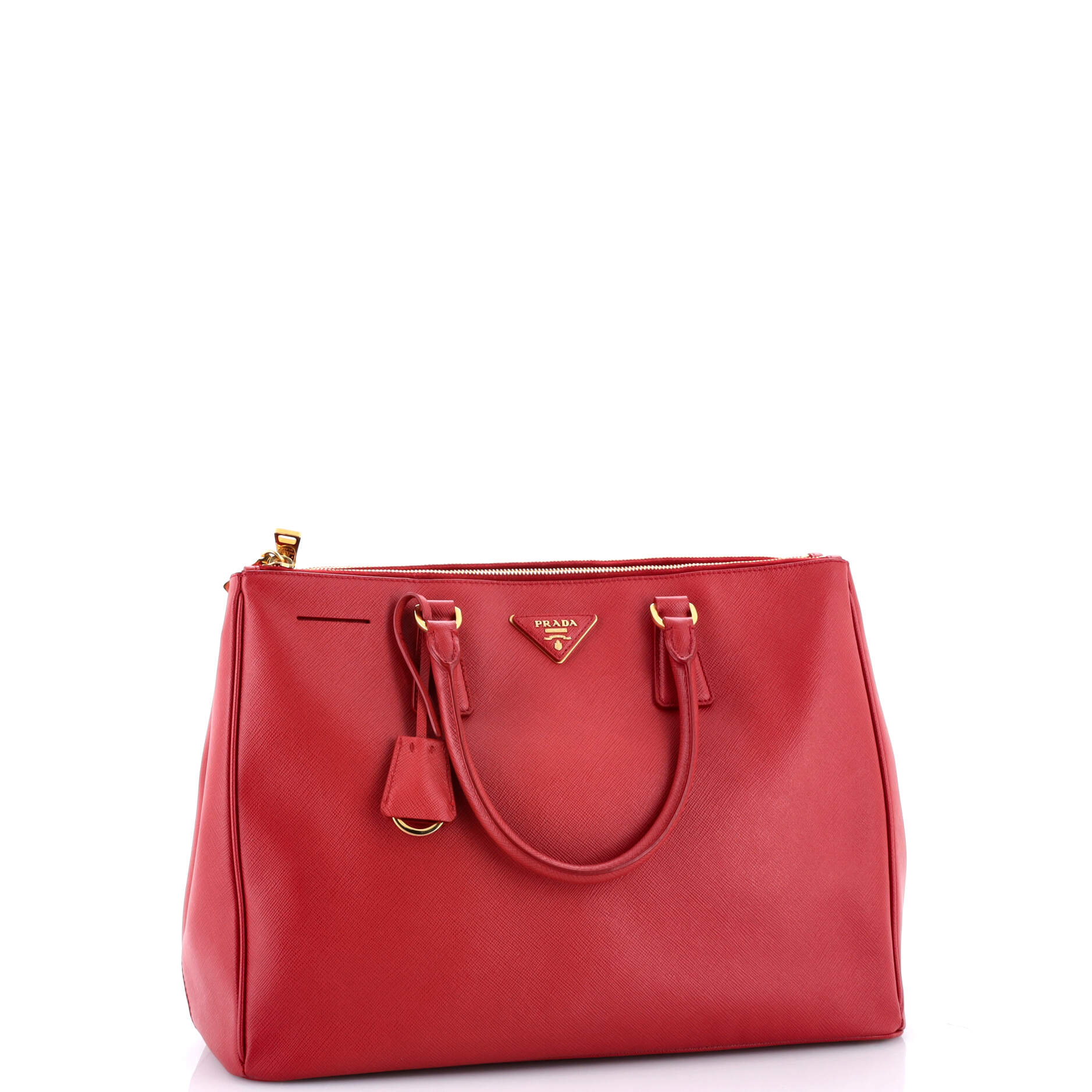 Double Zip Lux Tote Saffiano Leather Large