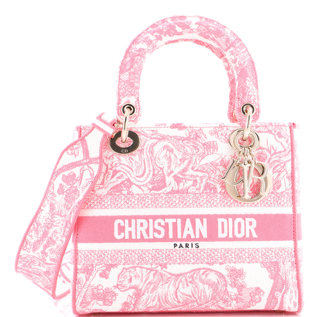 Toile de Jouy Lady D-Lite Bag Embroidered Canvas