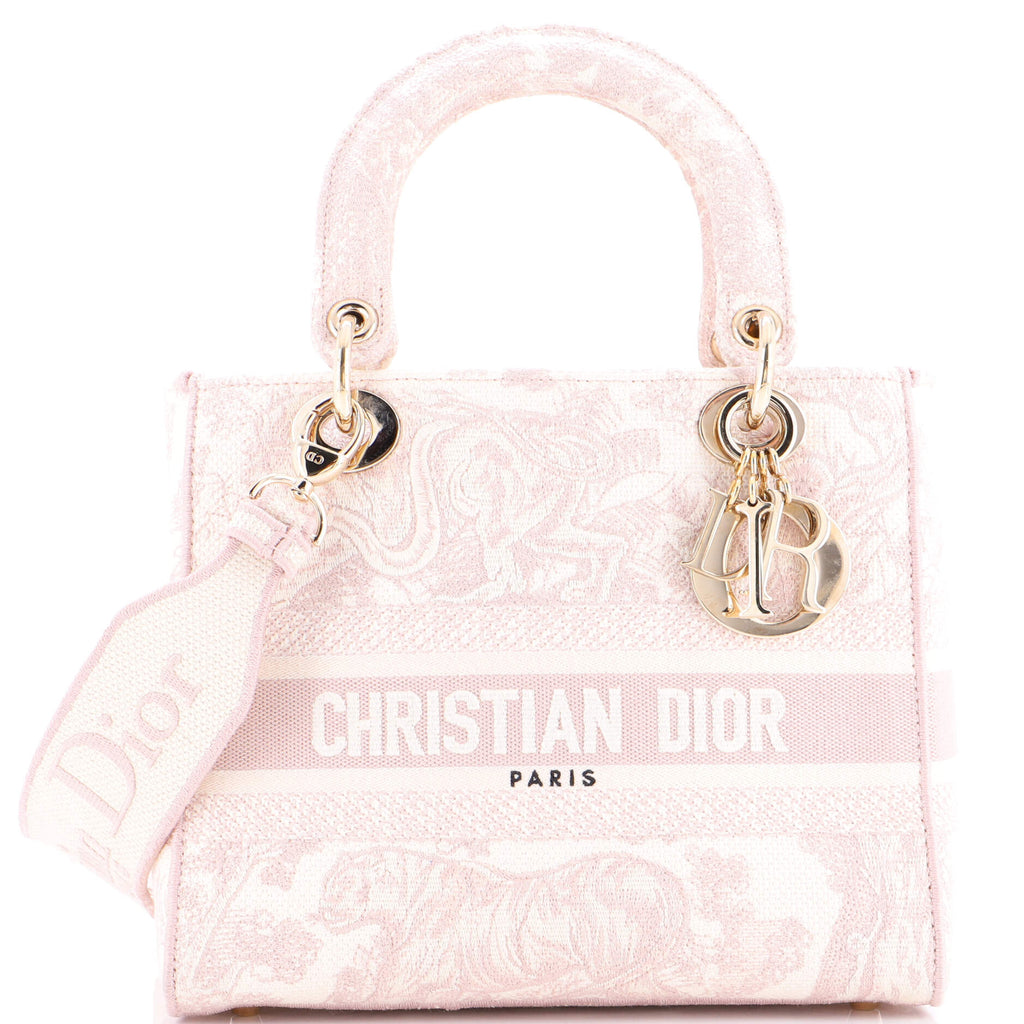 Toile de Jouy Lady D-Lite Bag Embroidered Canvas
