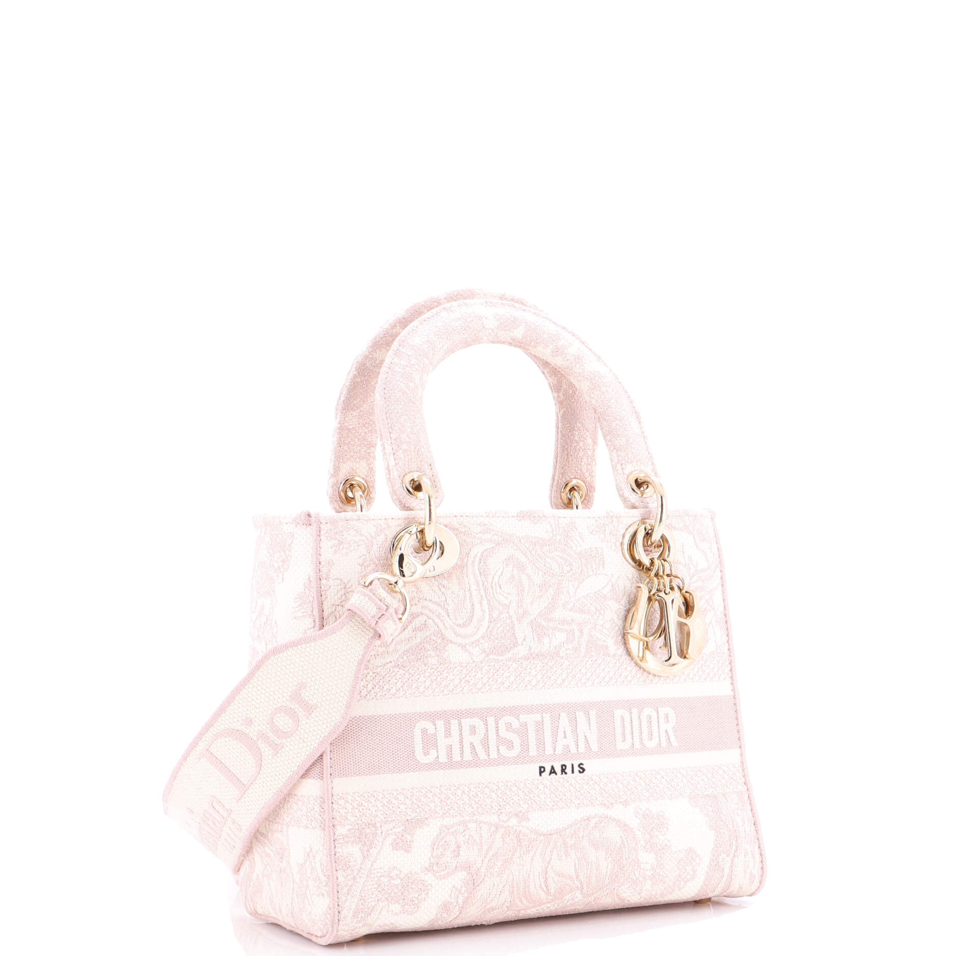 Toile de Jouy Lady D-Lite Bag Embroidered Canvas