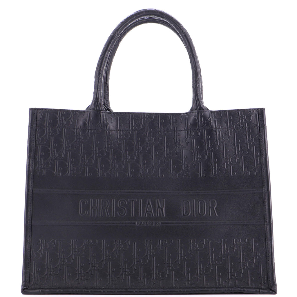 Book Tote Oblique Embossed Calfskin Medium