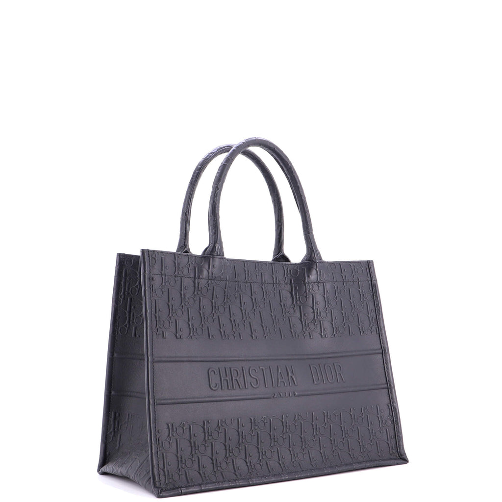 Book Tote Oblique Embossed Calfskin Medium