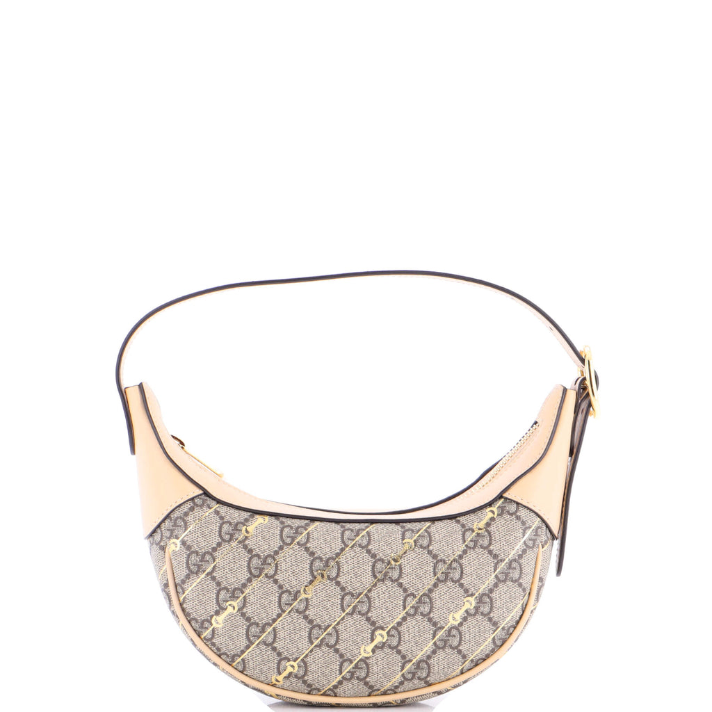 Ophidia Half Moon Bag Print GG Coated Canvas Mini