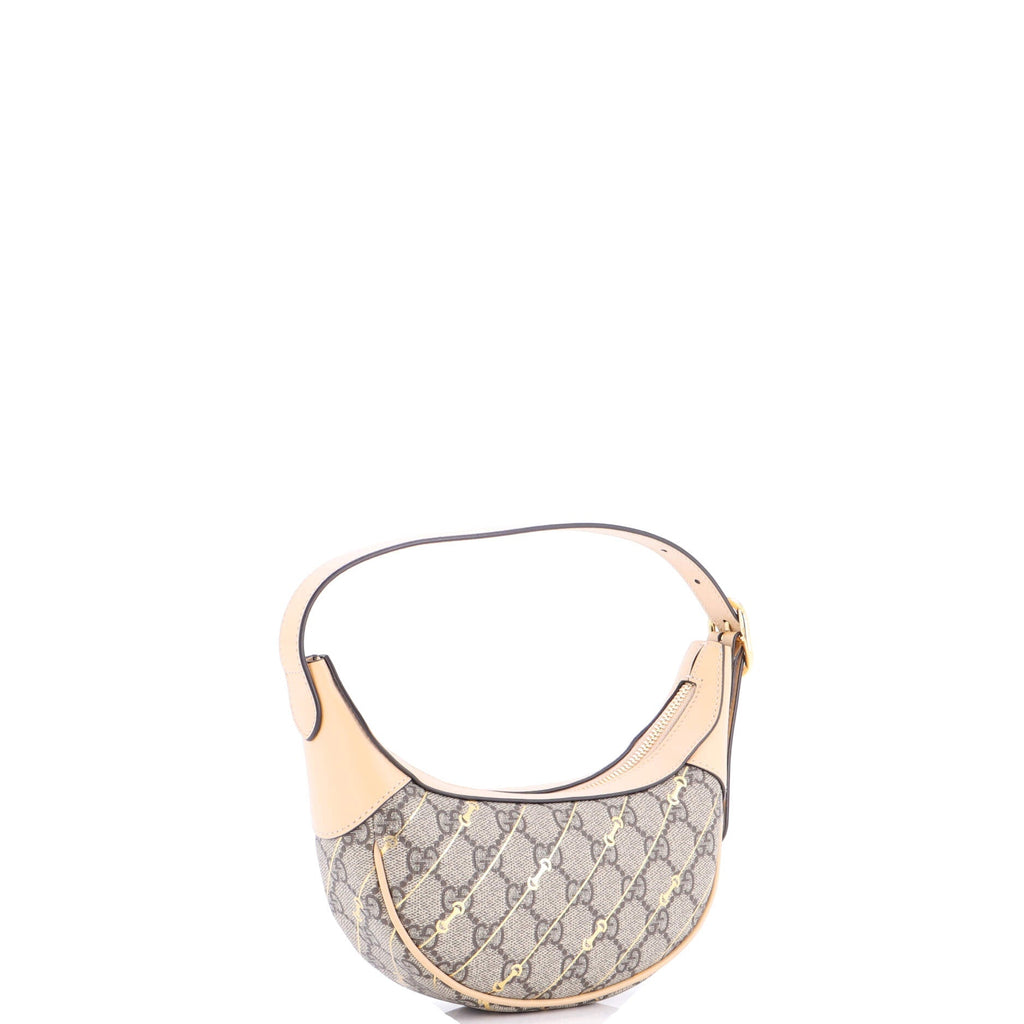 Ophidia Half Moon Bag Print GG Coated Canvas Mini