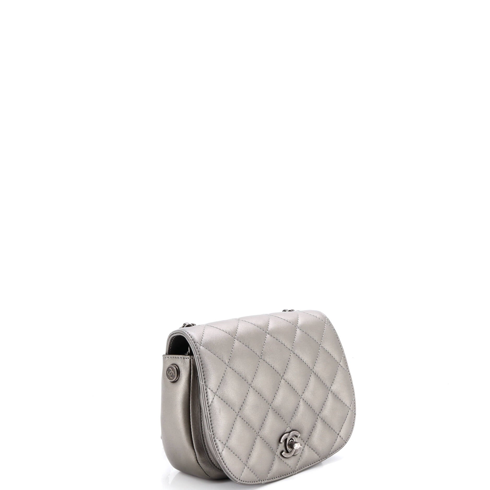CC Saddle Messenger Quilted Calfskin Mini