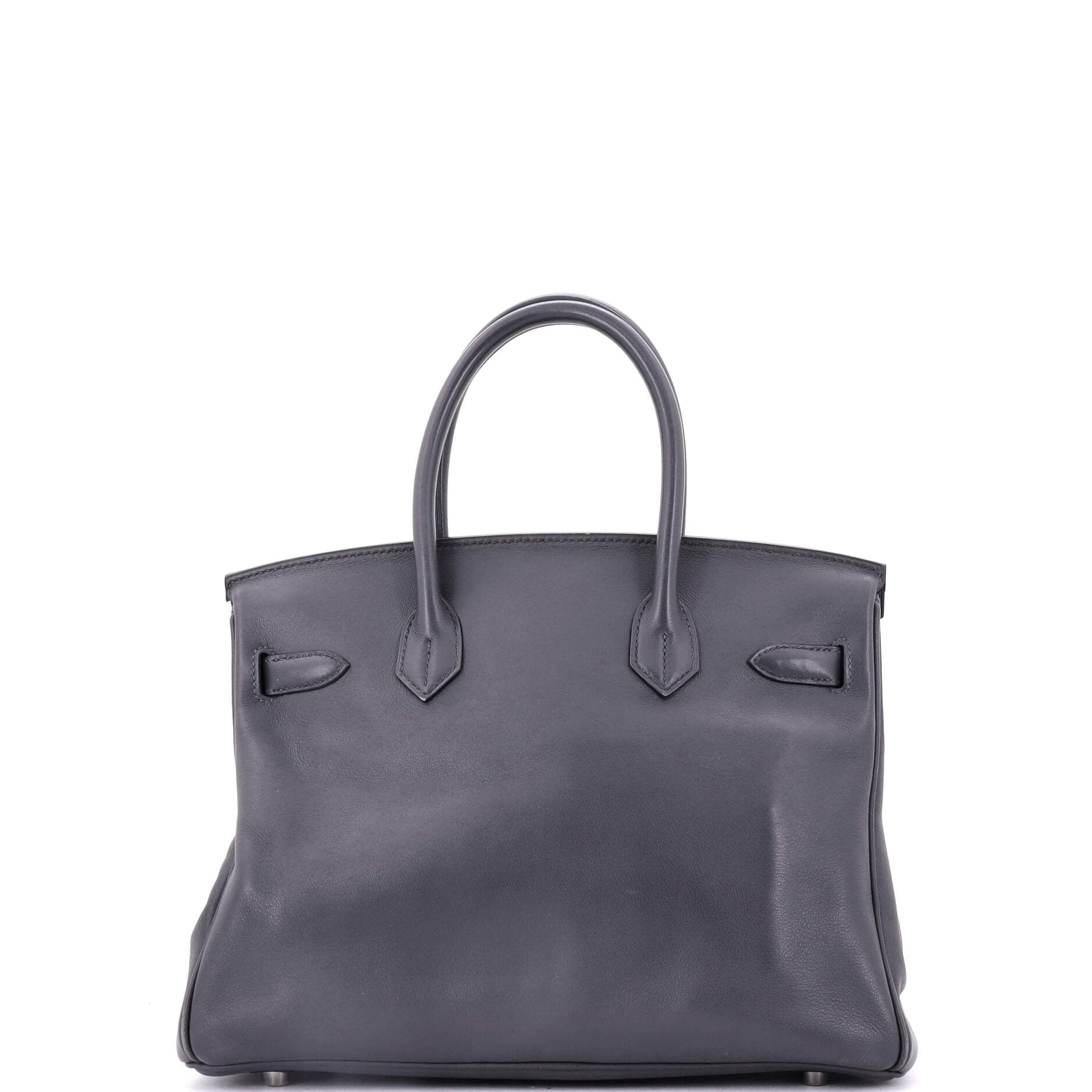 Birkin Handbag Grey Swift with Palladium Hardware 30