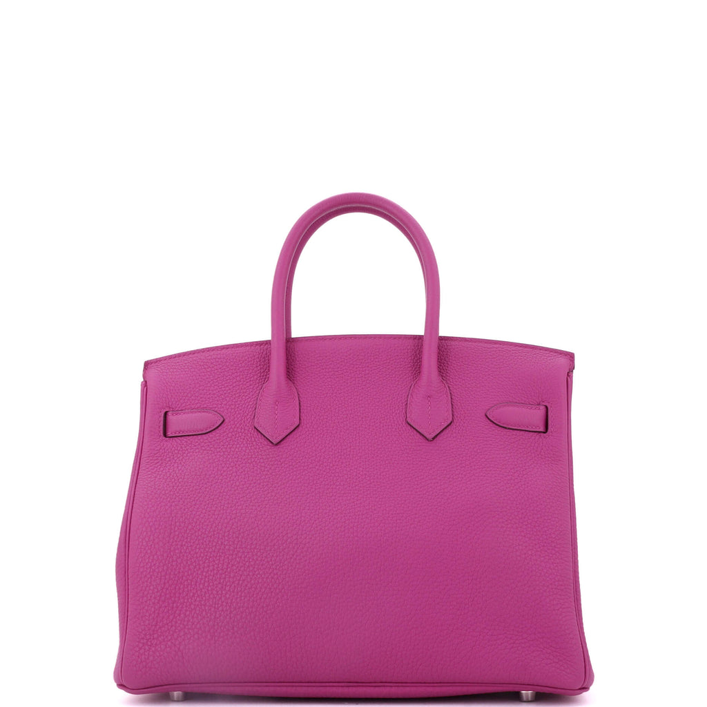 Birkin Handbag Rose Pourpre Togo with Palladium Hardware 30