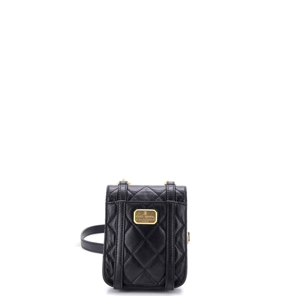 City School Flap Messenger Bag Quilted Aged Calfskin Mini