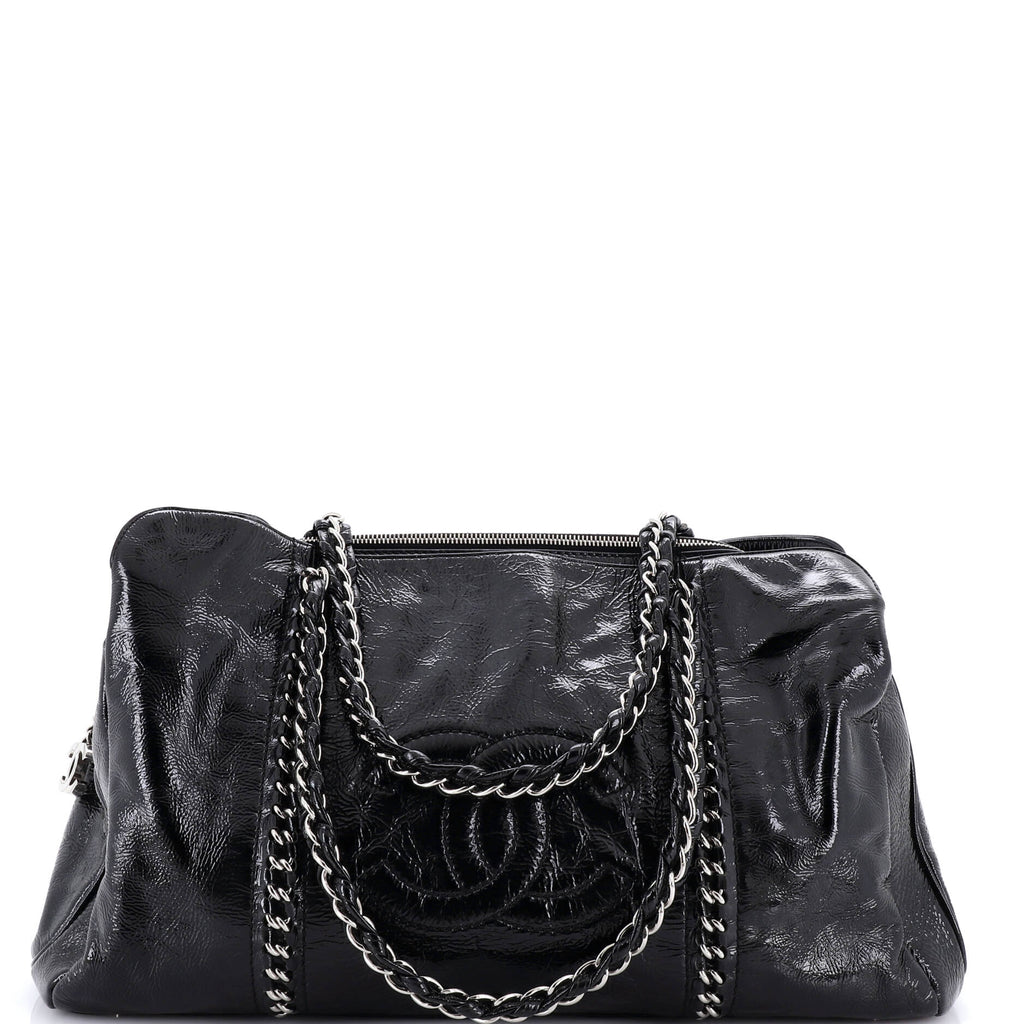 Luxe Ligne Zipped Tote Patent Large