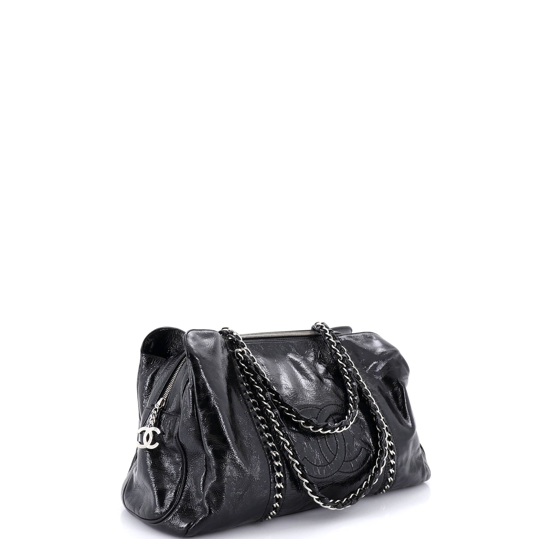 Luxe Ligne Zipped Tote Patent Large
