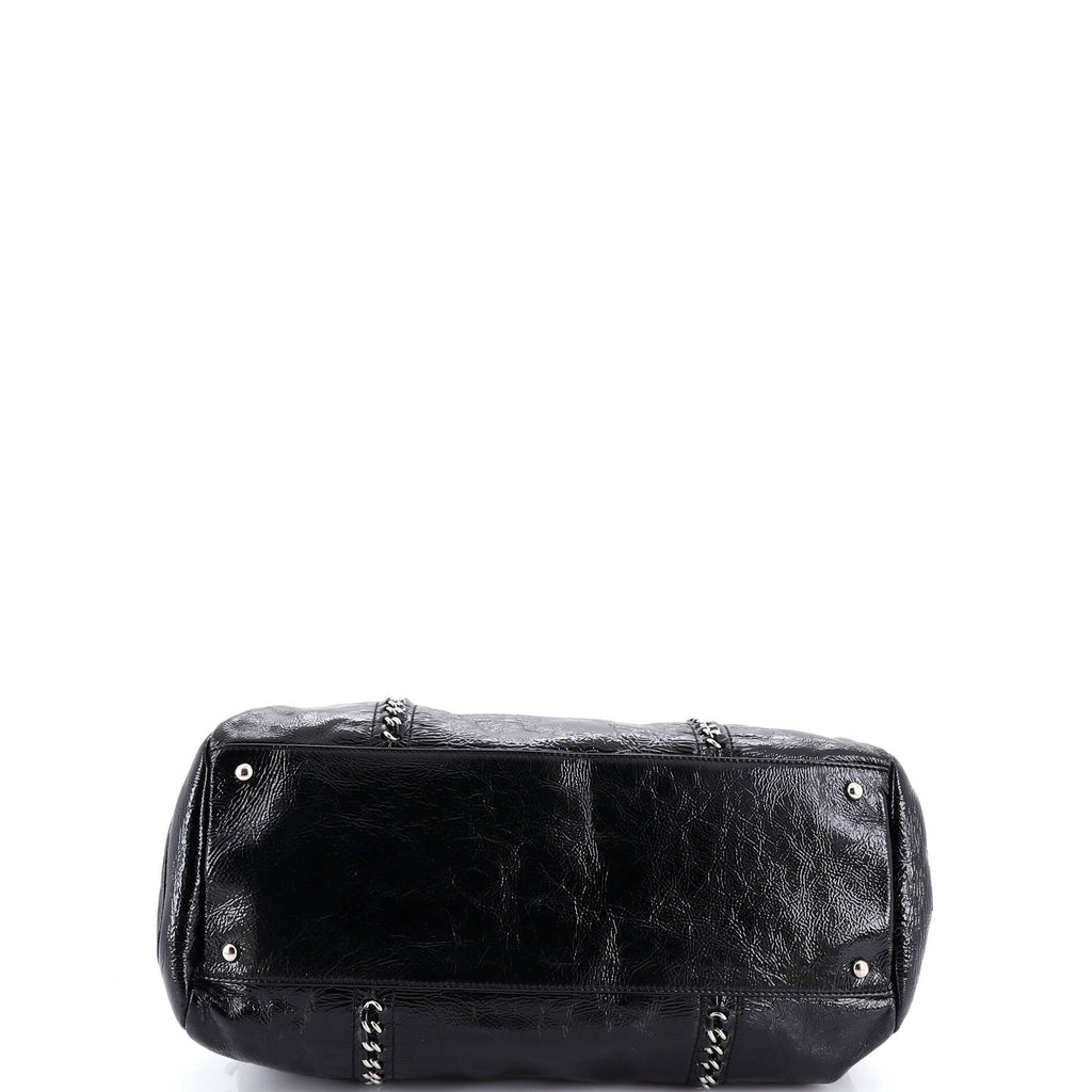 Luxe Ligne Zipped Tote Patent Large