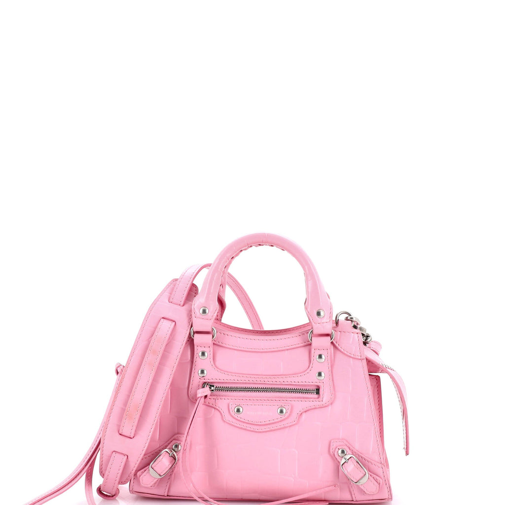 Neo Classic City Bag Crocodile Embossed Leather Mini