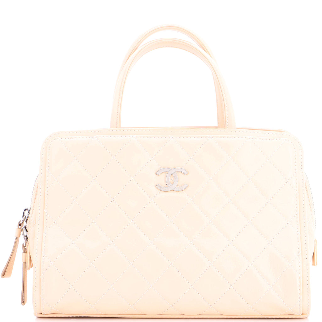 Zip Around Satchel Quilted Calfskin Medium