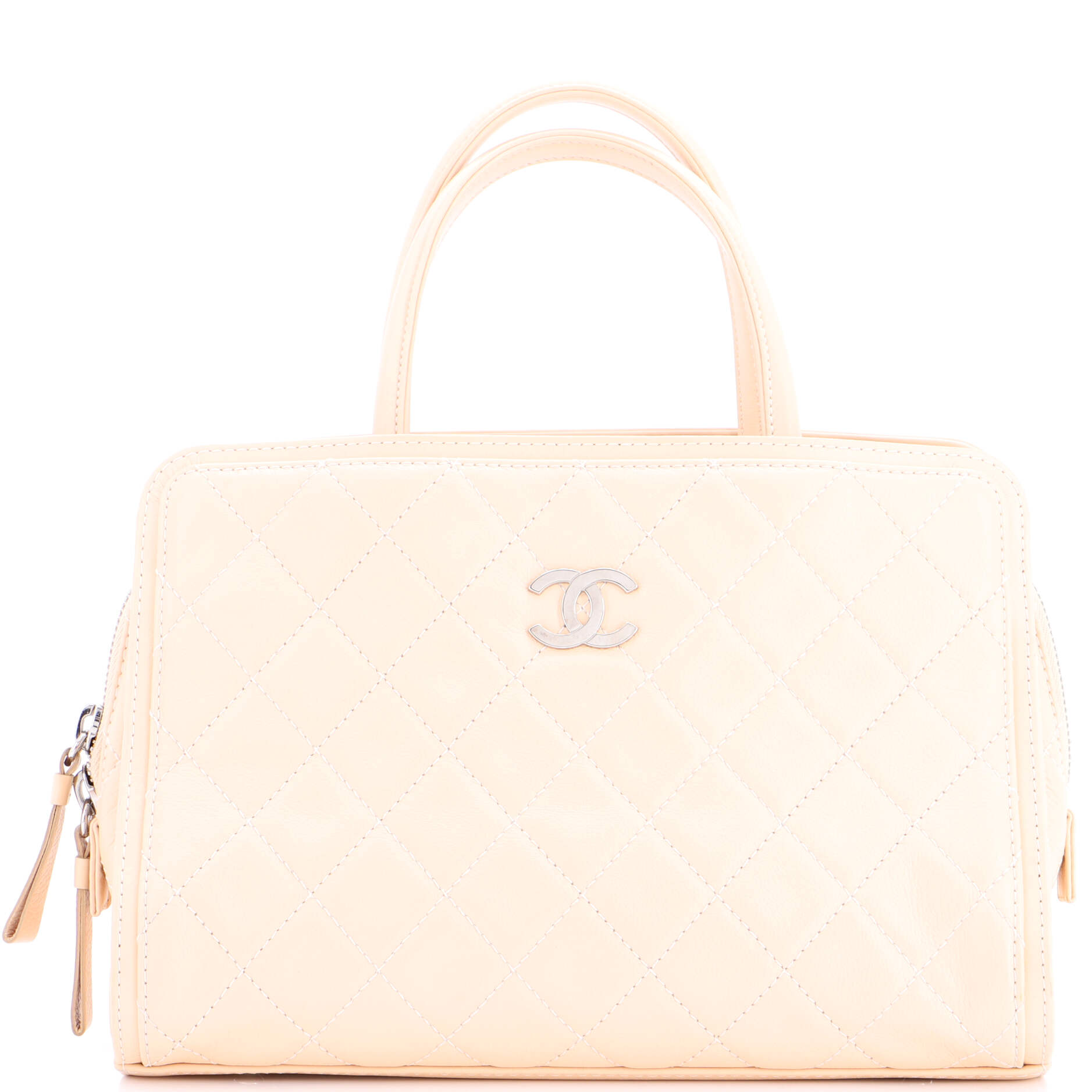 Zip Around Satchel Quilted Calfskin Medium