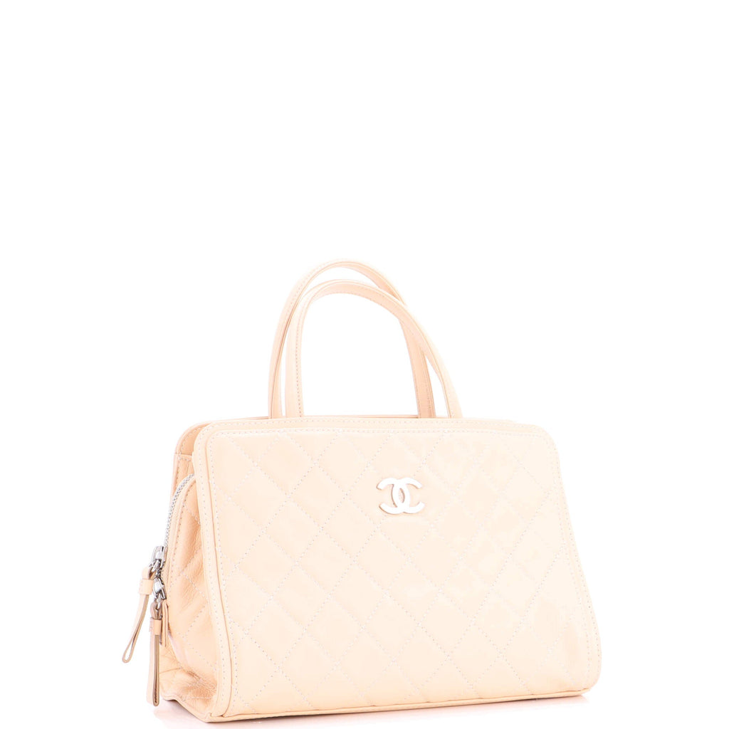 Zip Around Satchel Quilted Calfskin Medium