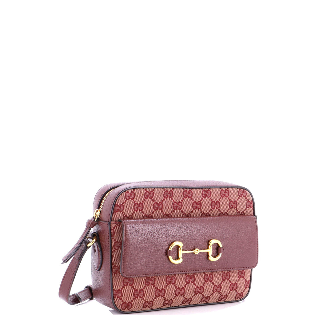 Horsebit 1955 Flap Pocket Camera Bag GG Canvas and Leather Small