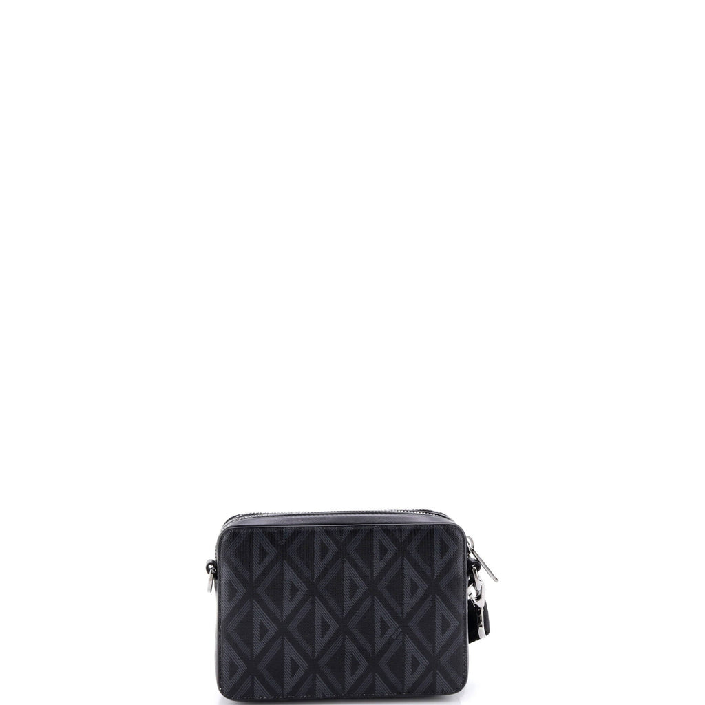 Double Zip Crossbody Pouch CD Diamond Coated Canvas