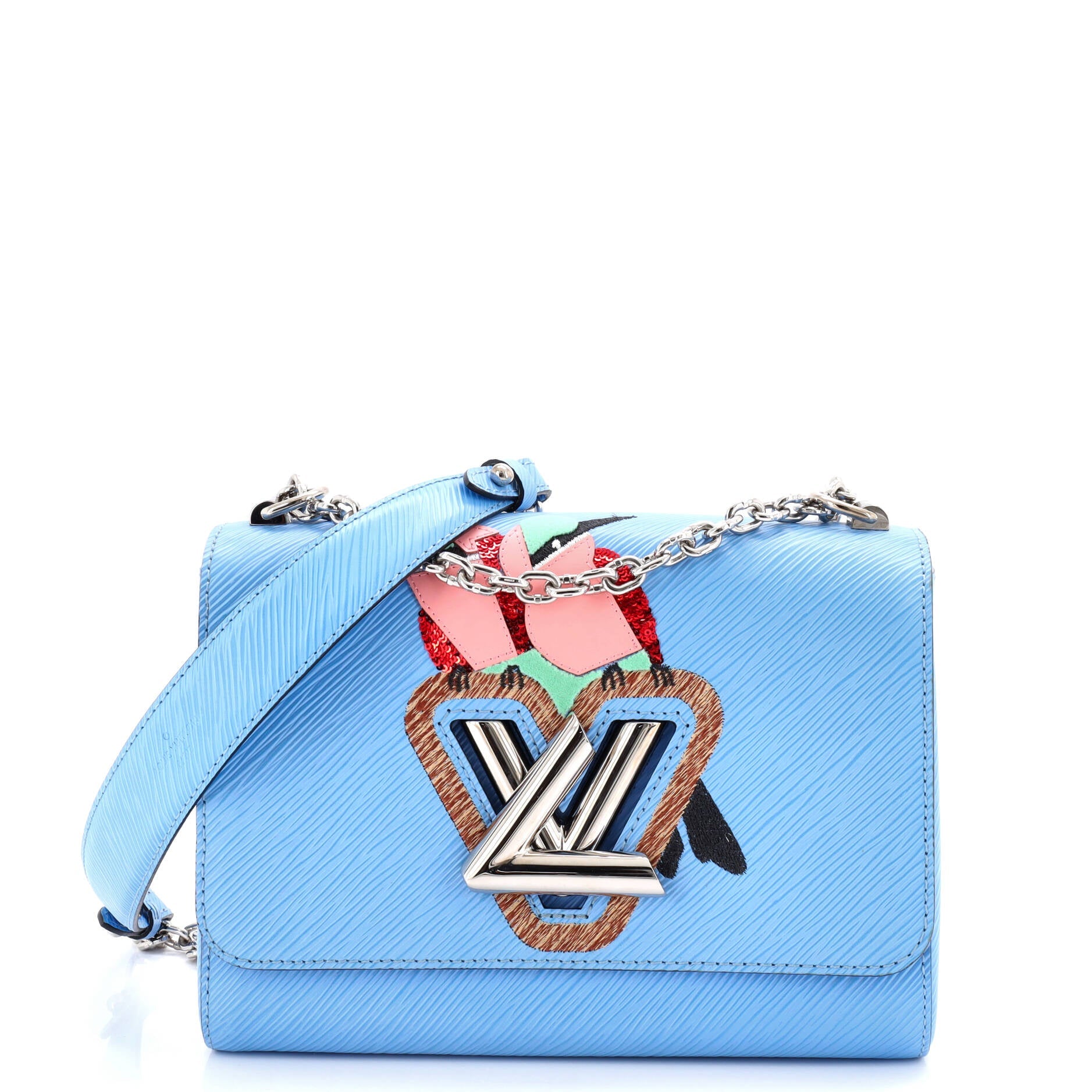 Twist Handbag Bird Motif Epi Leather MM