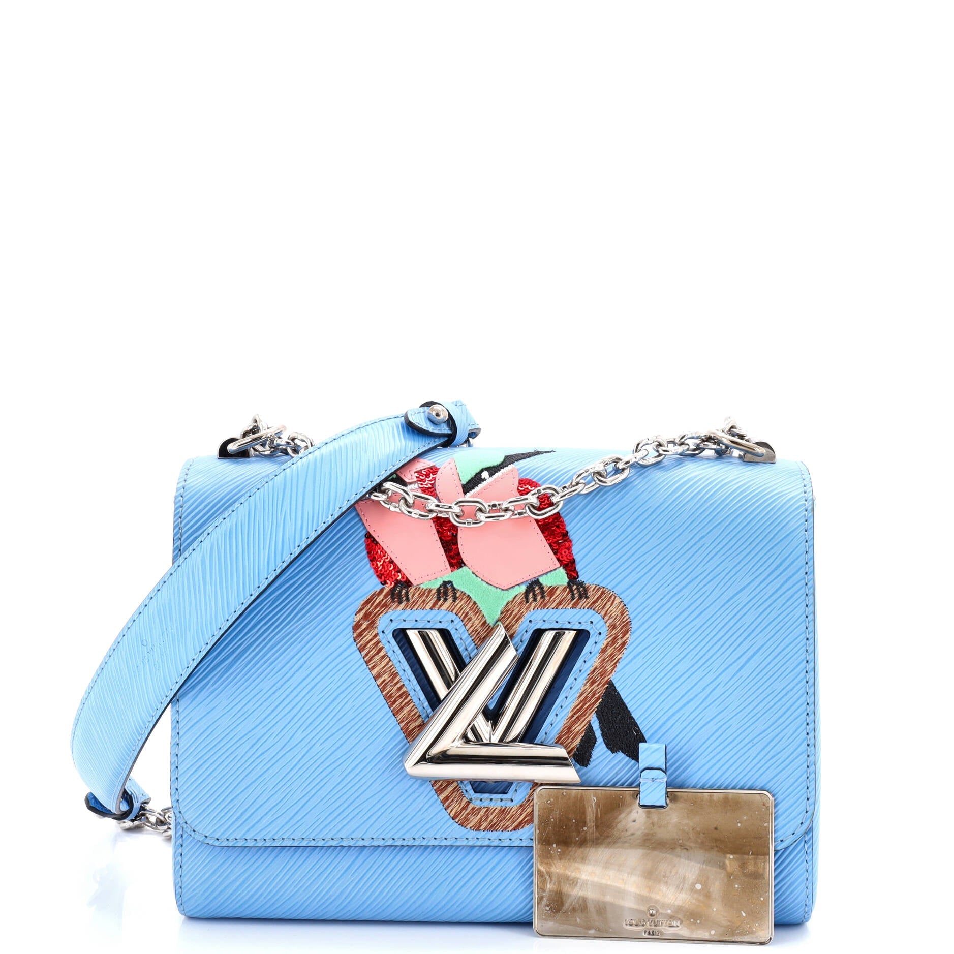 Twist Handbag Bird Motif Epi Leather MM