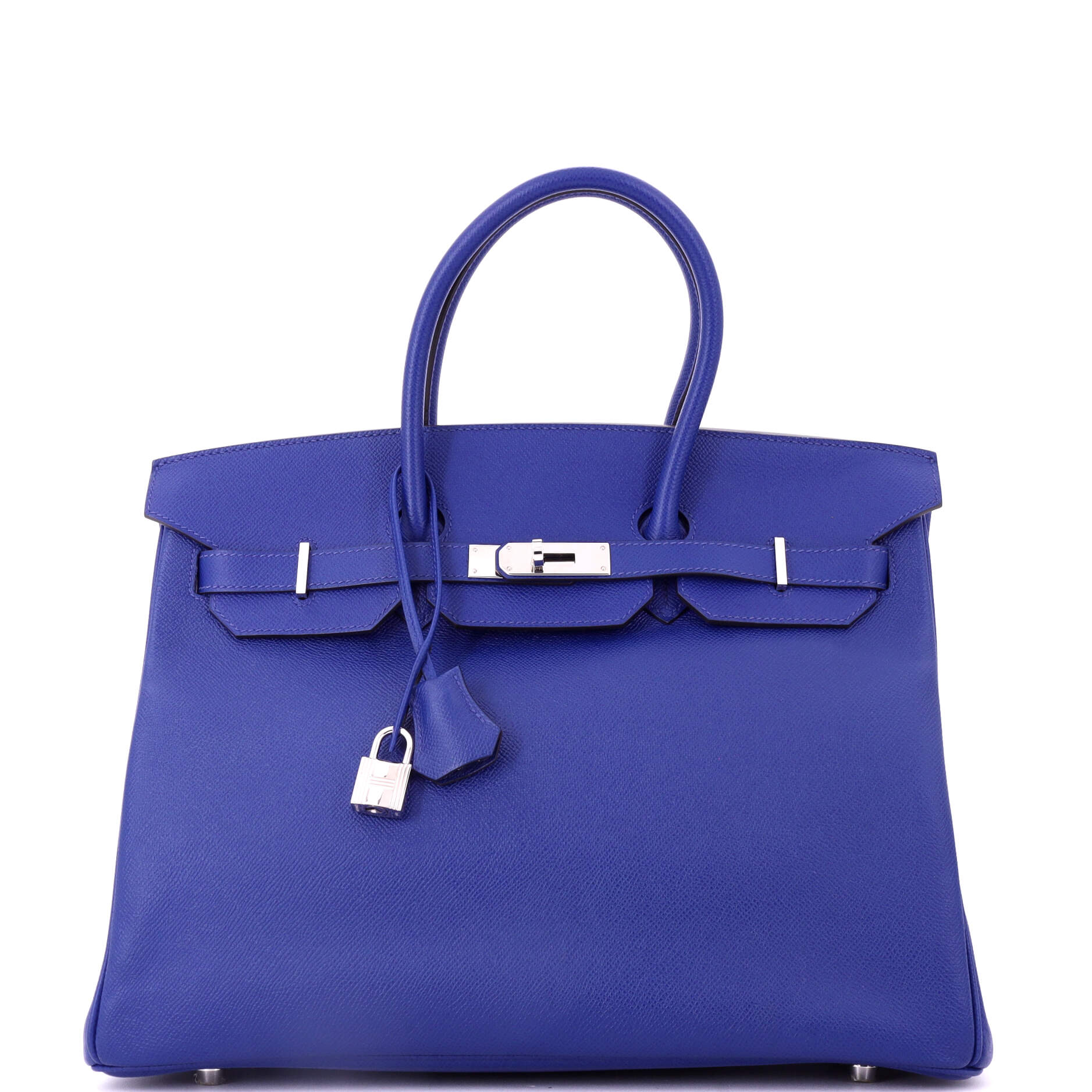 Birkin Handbag Bleu Electrique Epsom with Palladium Hardware 35