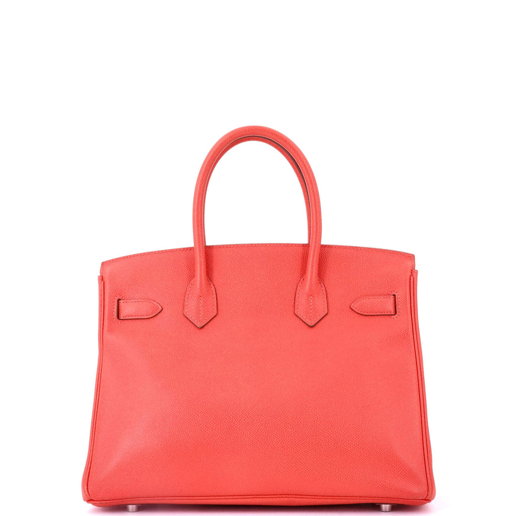 Birkin Handbag Rose Jaipur Epsom with Palladium Hardware 30