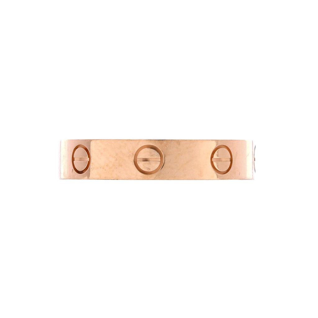 Love Wedding Band 1 Diamond Ring 18K Rose Gold with Diamond