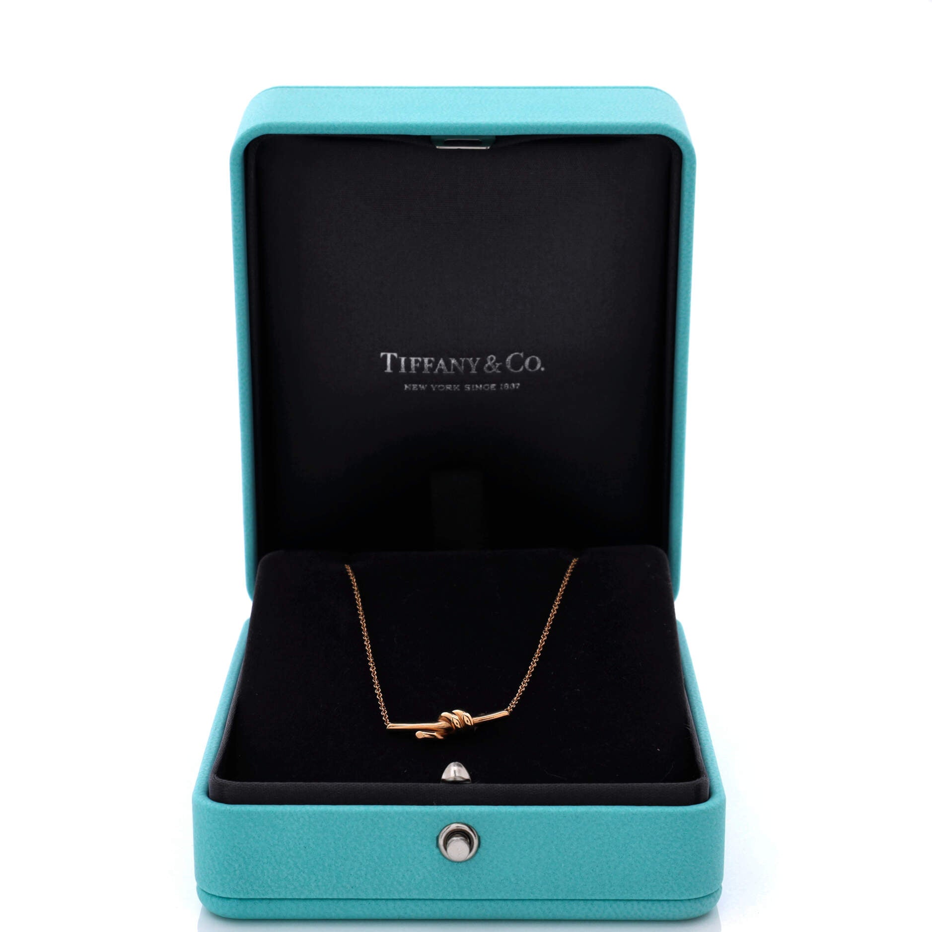 Knot Pendant Necklace 18K Rose Gold