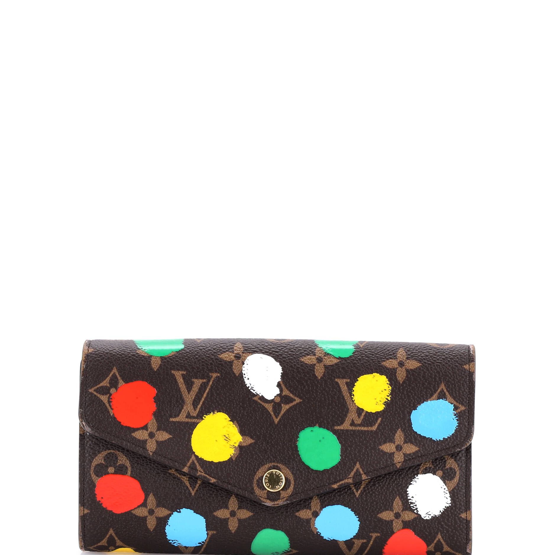 Sarah Wallet NM Yayoi Kusama Painted Dots Monogram Canvas
