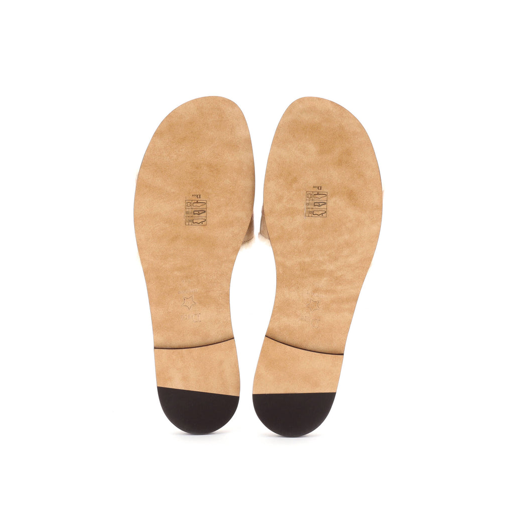 Women's Dway Slide Sandals Suede with Shearling