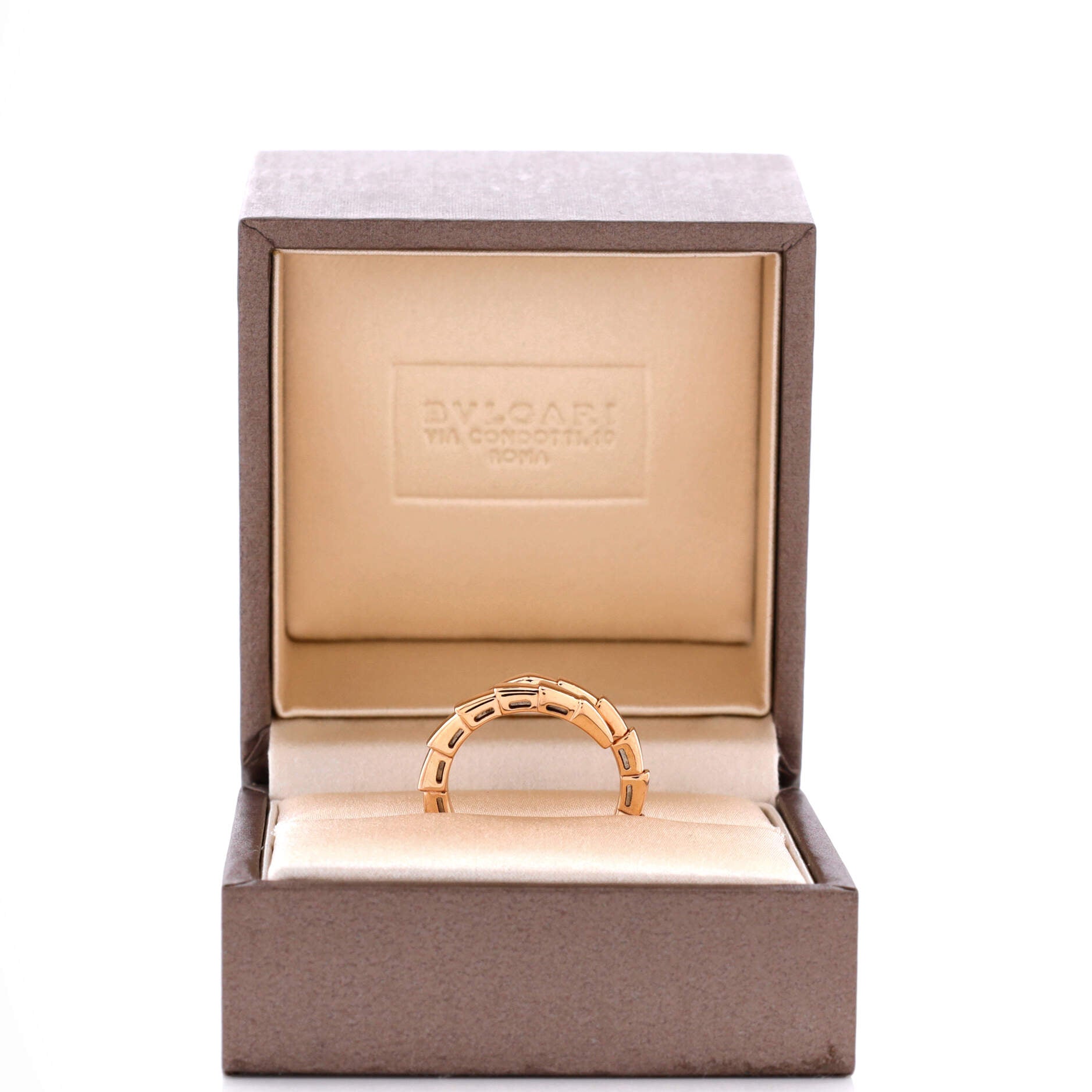 Serpenti Viper One-Coil Ring 18K Rose Gold