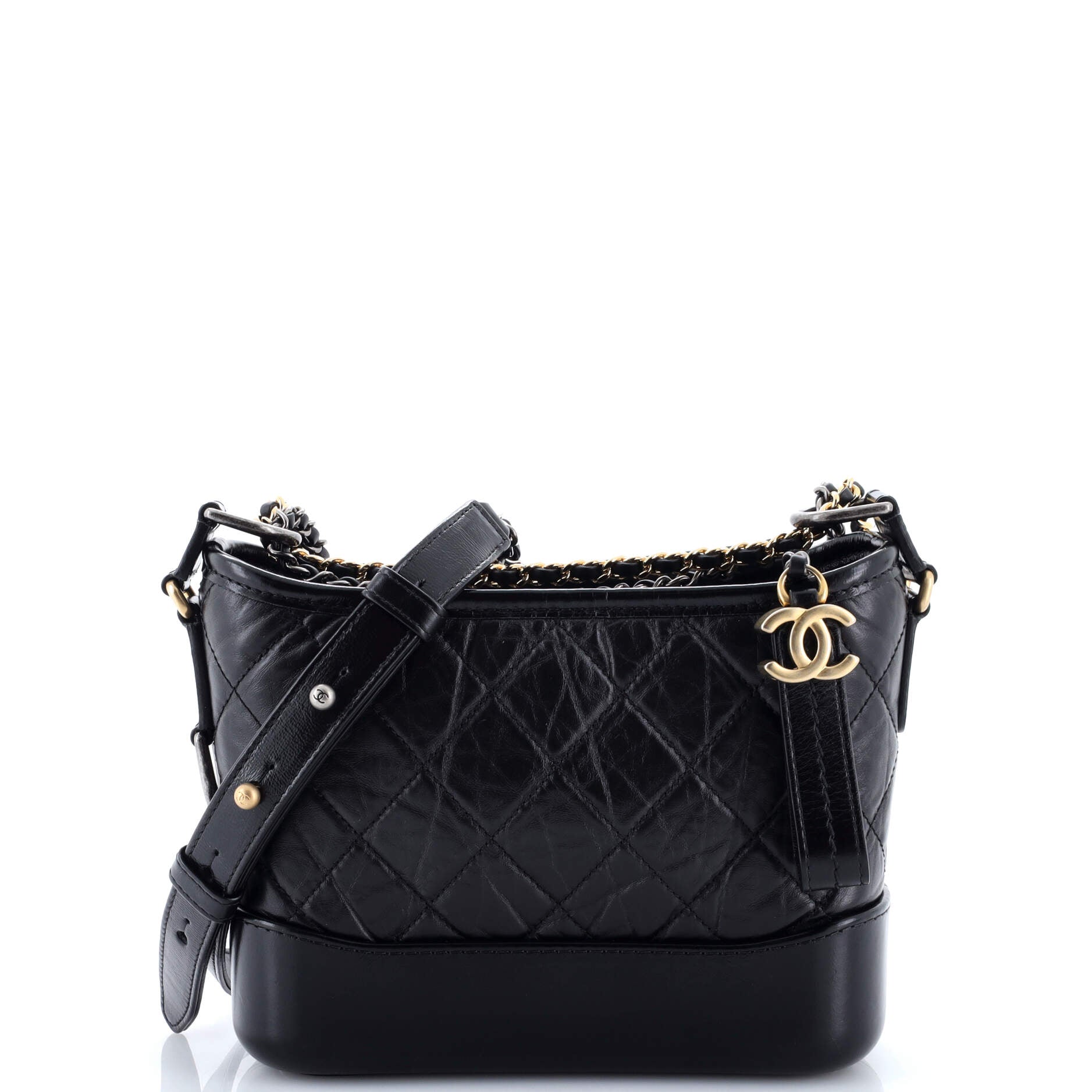 Gabrielle Hobo Quilted Aged Calfskin Small