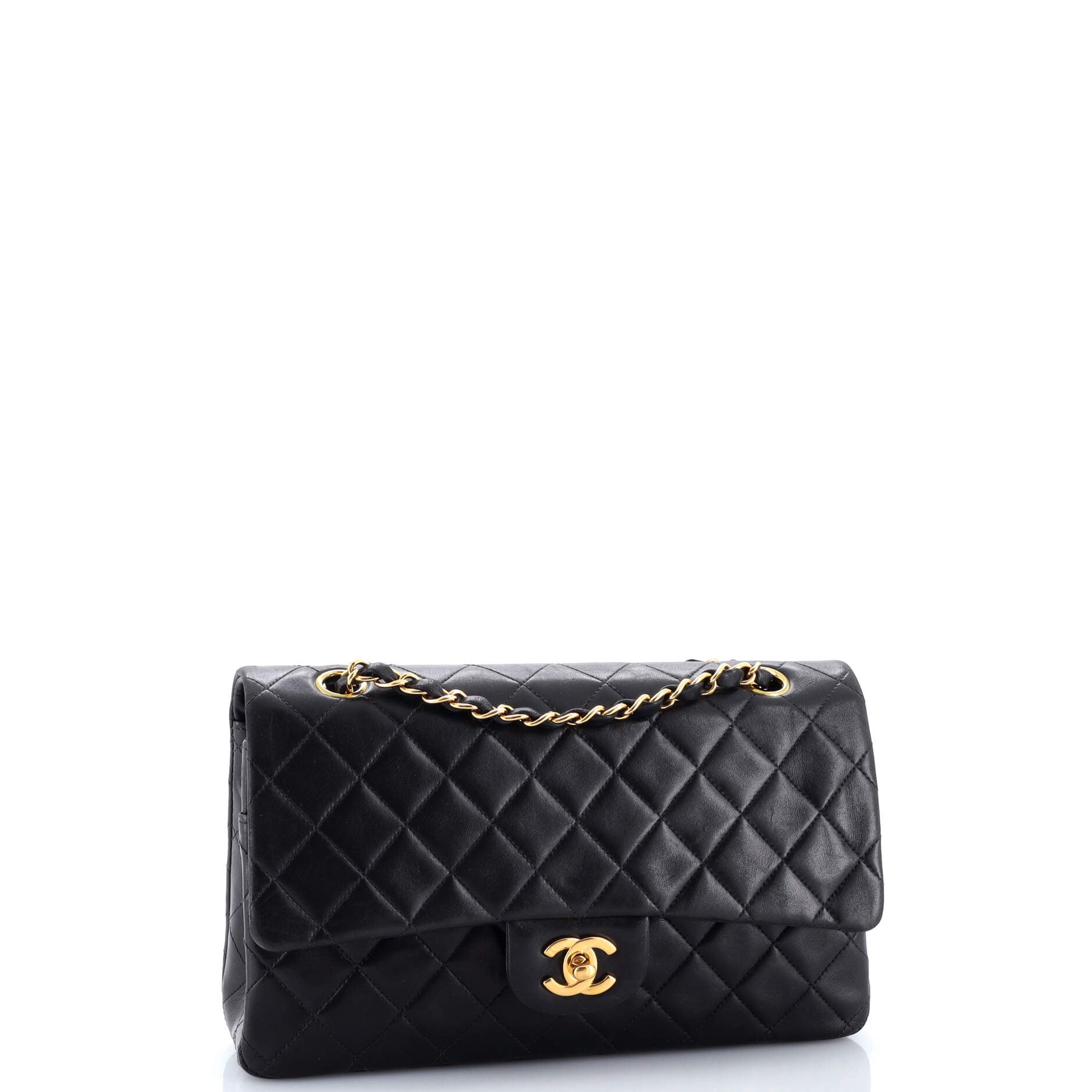Vintage Classic Double Flap Bag Quilted Lambskin Medium