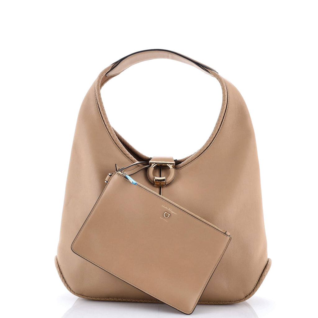 Gancini Margot Hobo Leather