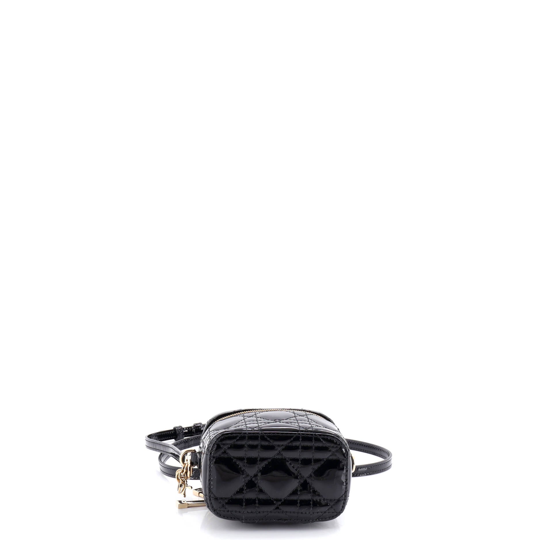 Lady Dior Vanity Case Cannage Quilt Patent Micro