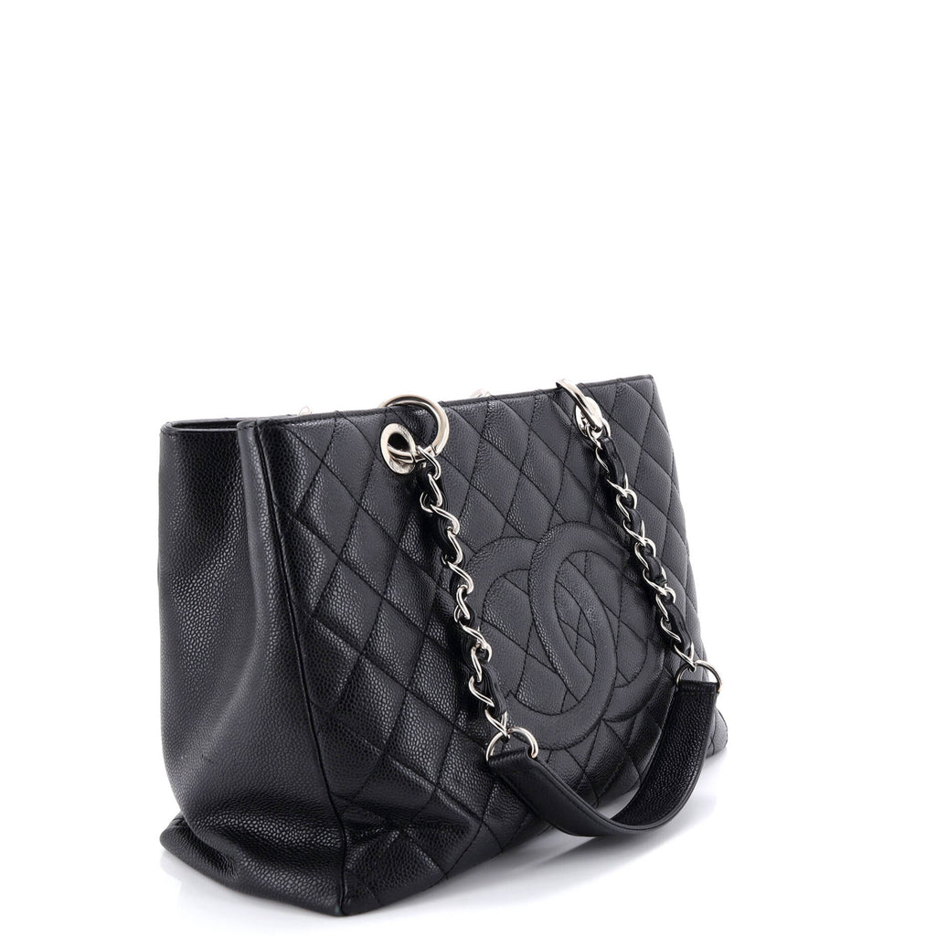 Grand Shopping Tote Quilted Caviar