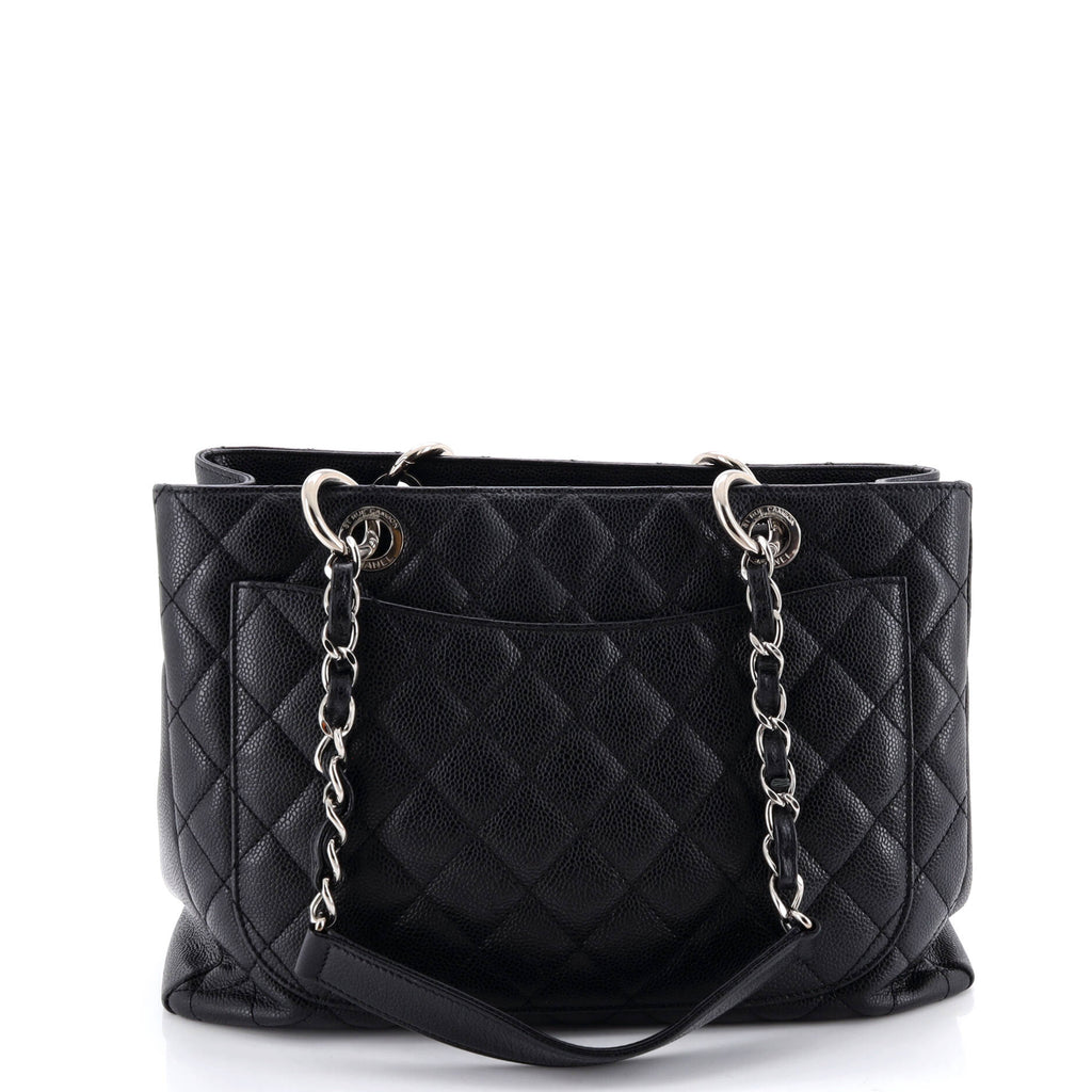 Grand Shopping Tote Quilted Caviar
