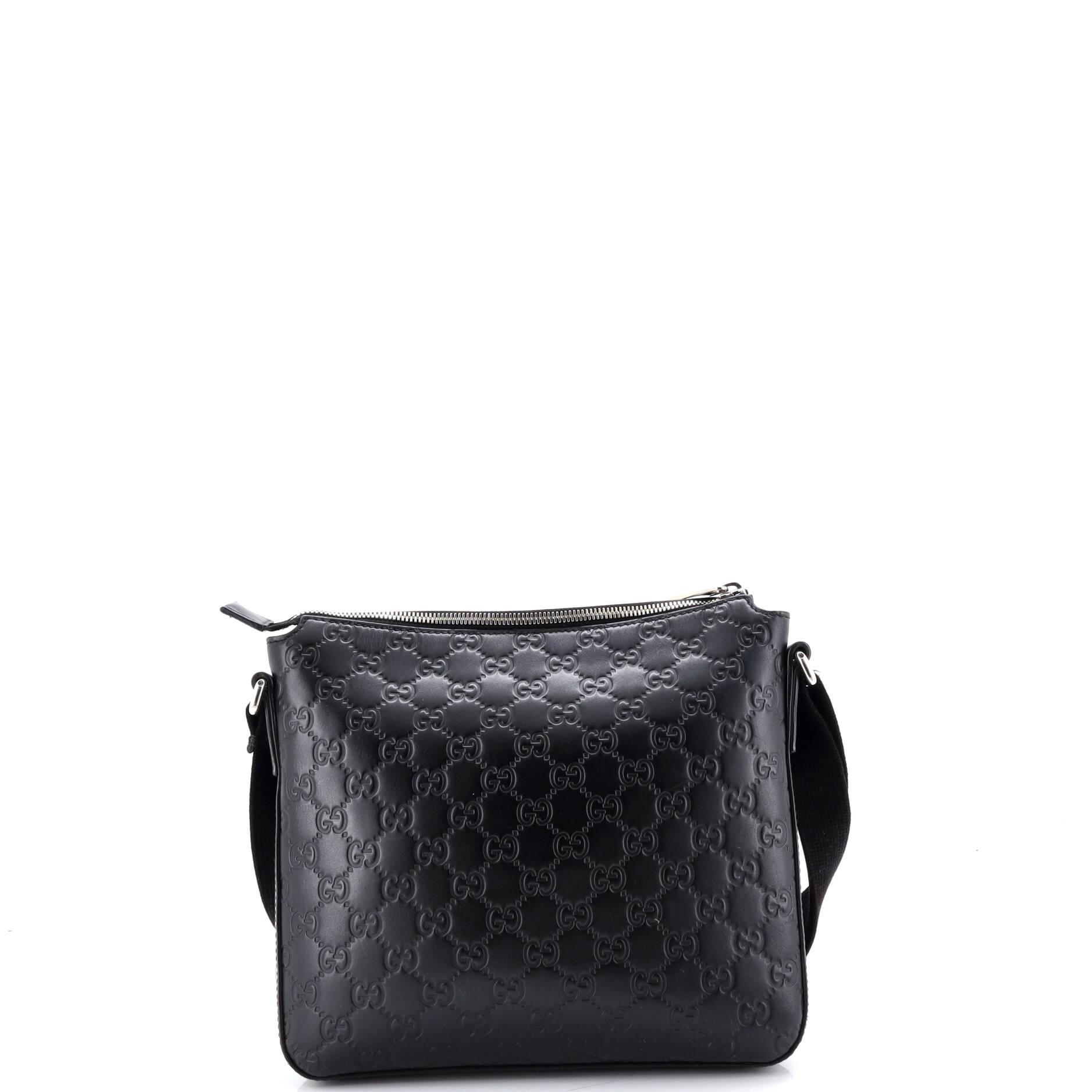 Signature Zip Messenger Bag Guccissima Leather Small