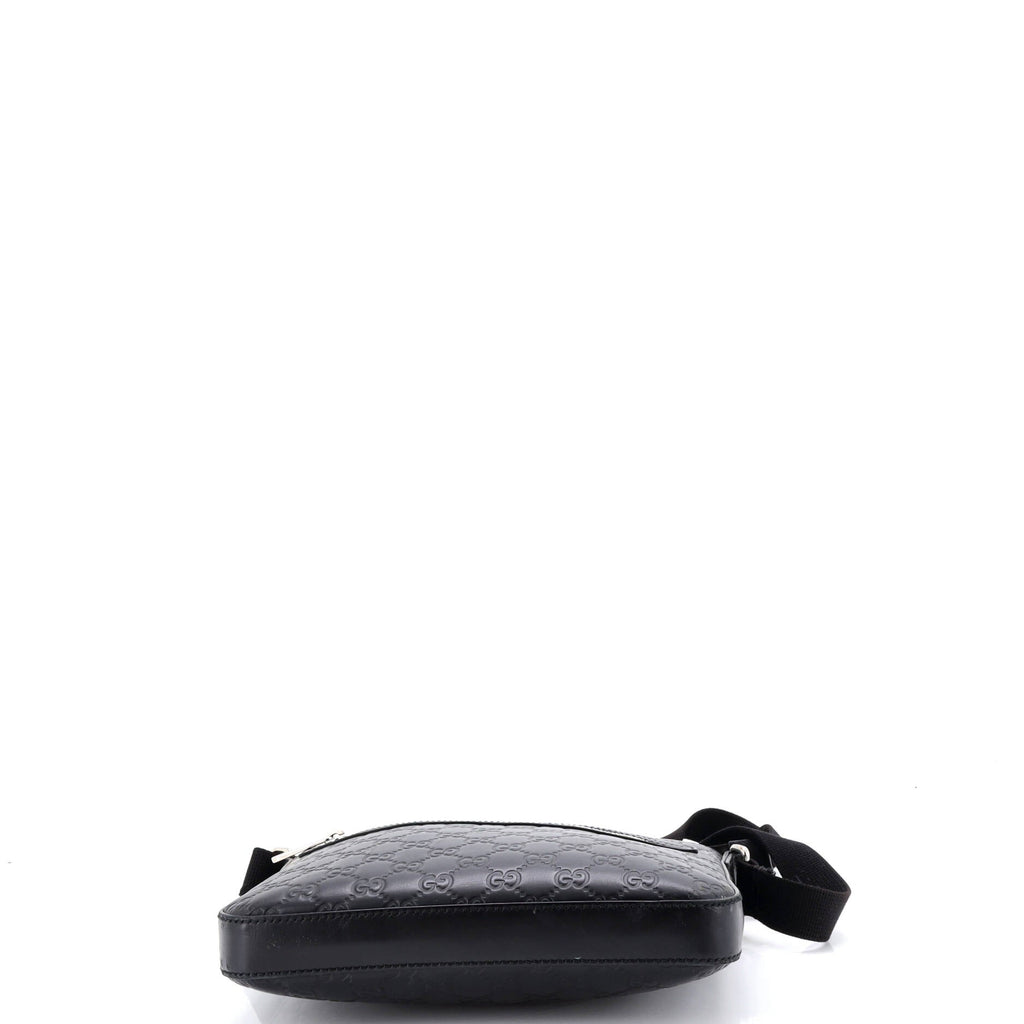 Signature Zip Messenger Bag Guccissima Leather Small