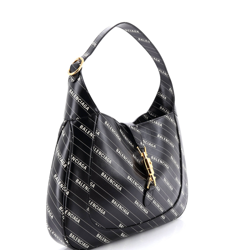 x Balenciaga The Hacker Project Jackie 1961 Hobo Printed Leather Medium