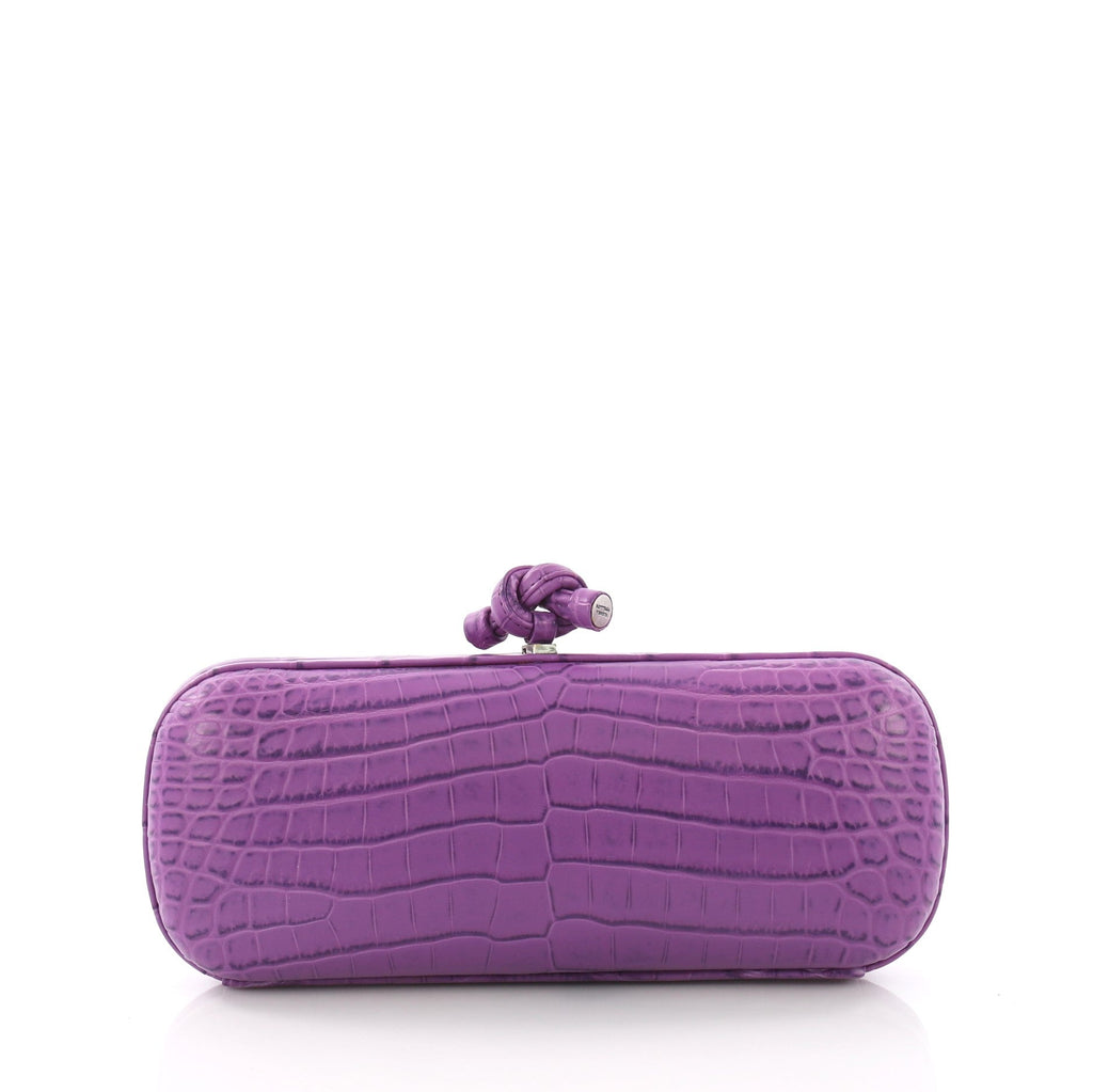Box Knot Clutch Crocodile Long