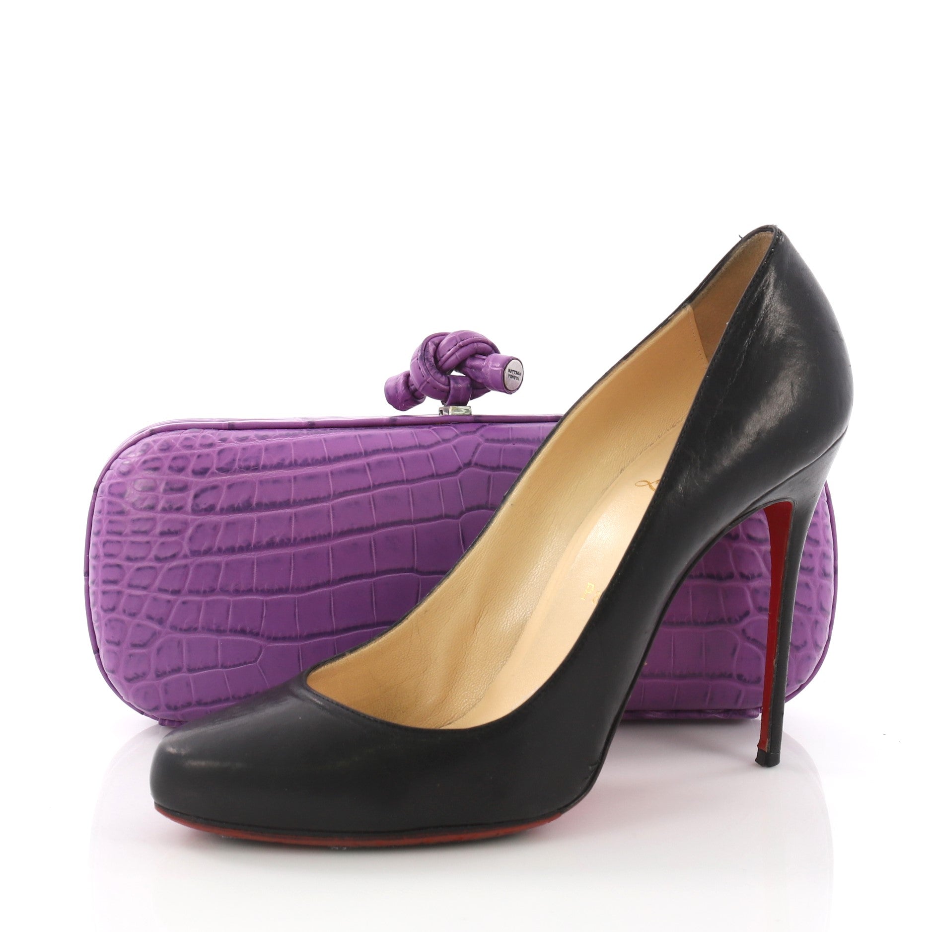 Box Knot Clutch Crocodile Long