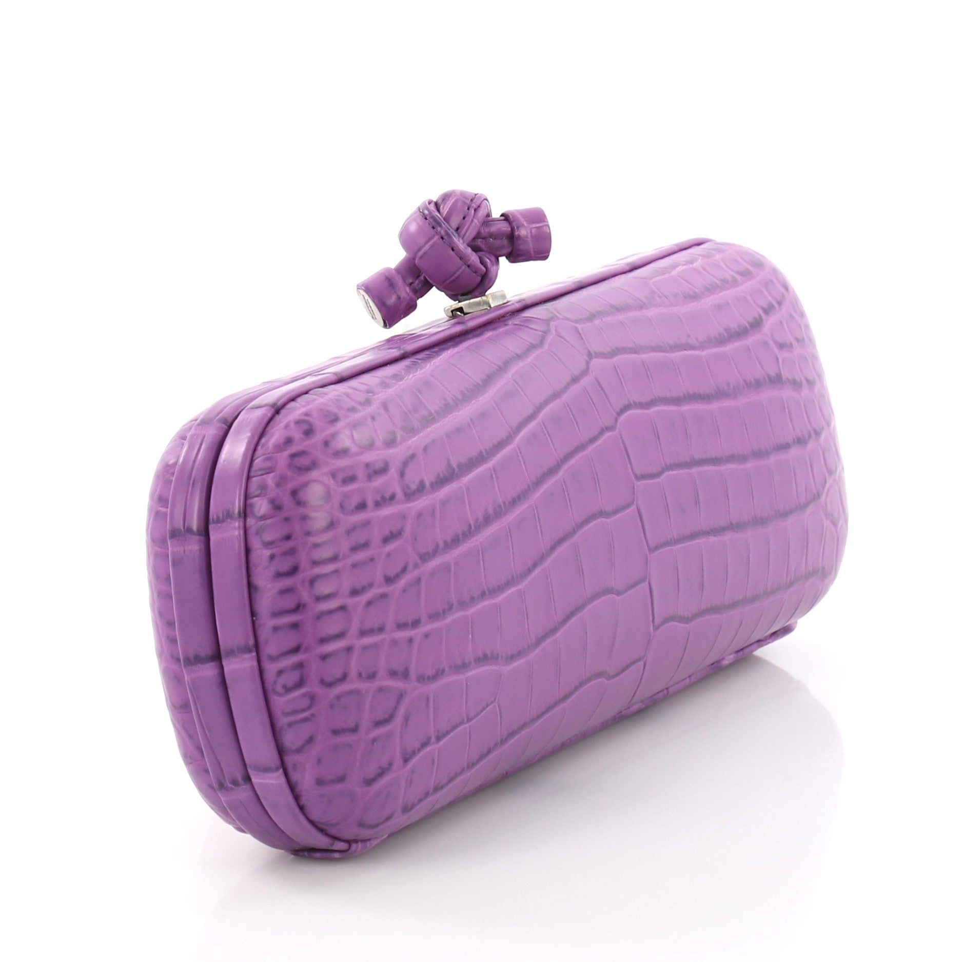 Box Knot Clutch Crocodile Long