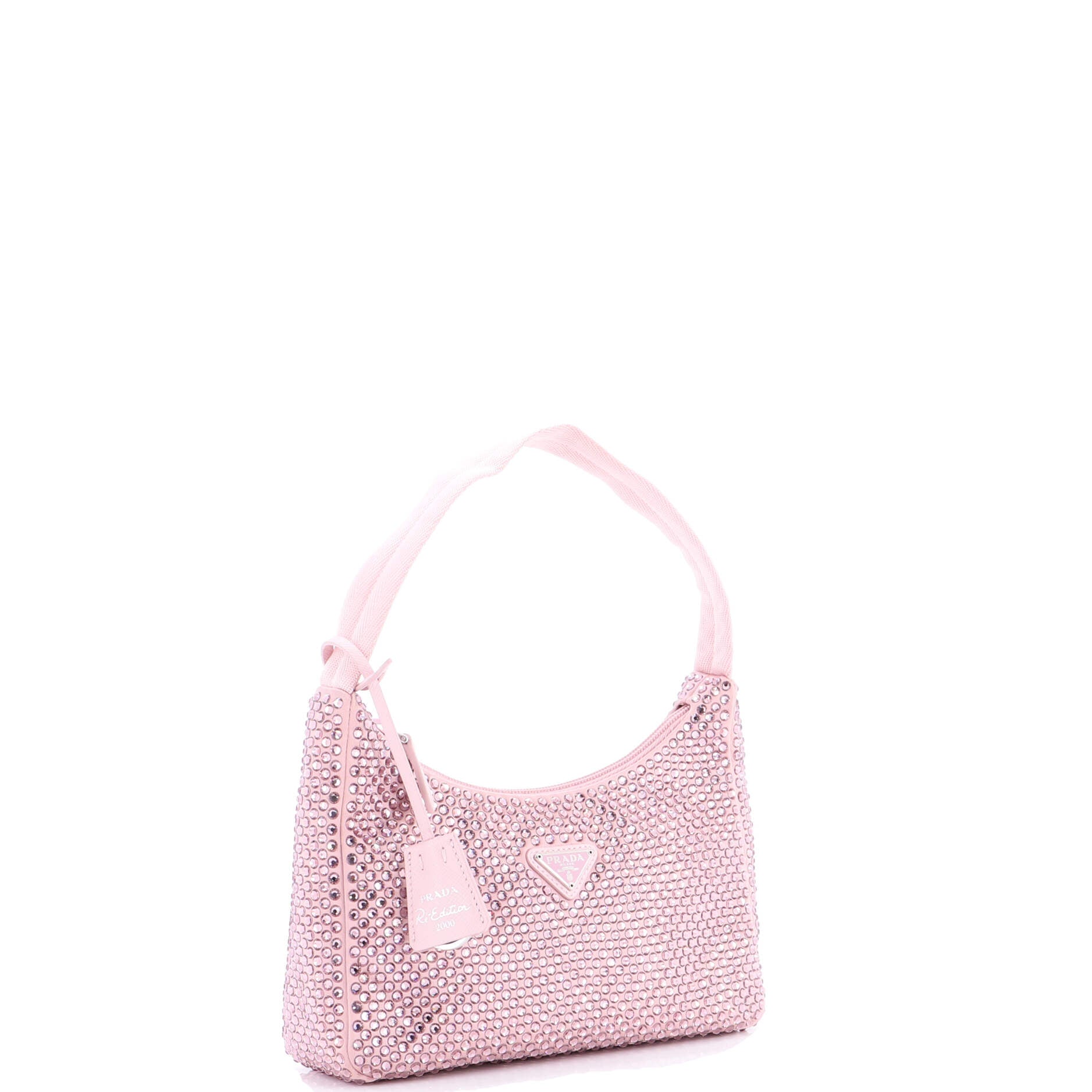 Re-Edition 2000 Hobo Crystal Embellished Satin Mini