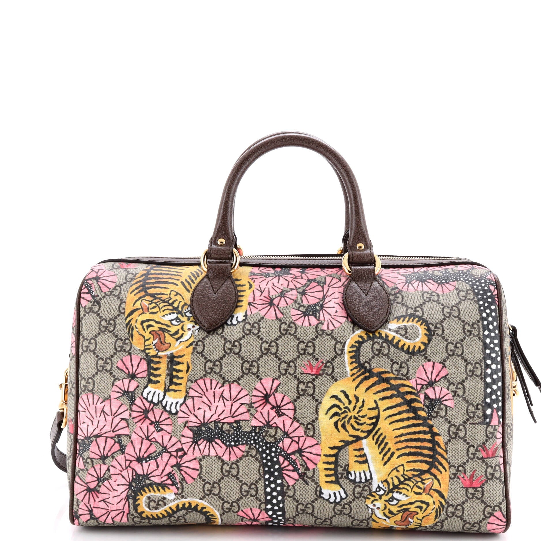 Boston Bag Bengal Print GG Coated Canvas Medium